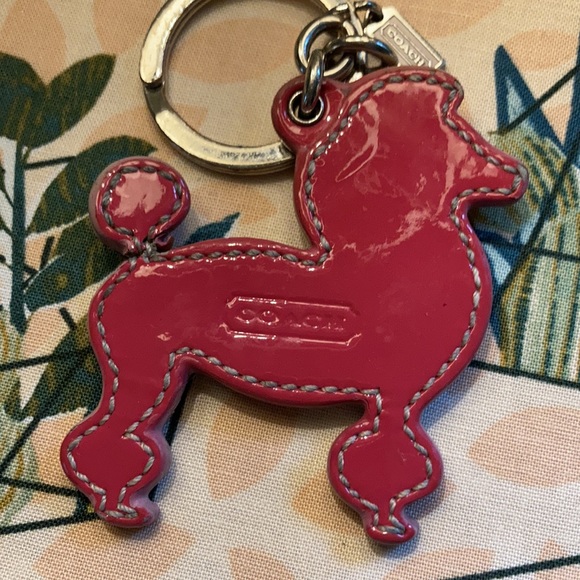 Coach key chain adorable pink poodle๐ธ๐๐ฆฉ๐ถ๐